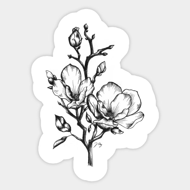 Magnolias Sticker by Akbaly